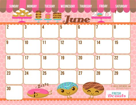 Butterfly Kisses Of Love Free Cute June 2013 Printable Calendar