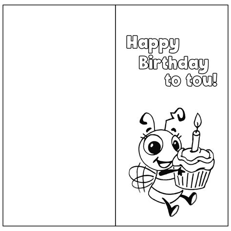 6 Best Images Of Printable Folding Birthday Cards Printable Birthday