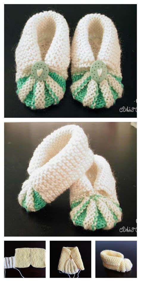 Magic loop baby sock free knitting pattern. Simple and Cute Baby Knitting Booties Free Pattern