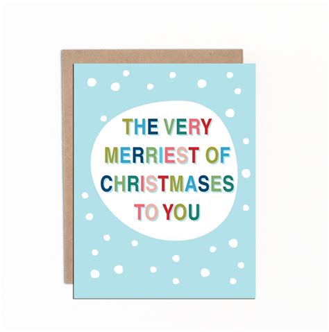 The Very Merriest Of Christmases To You Individual Christmas Etsy