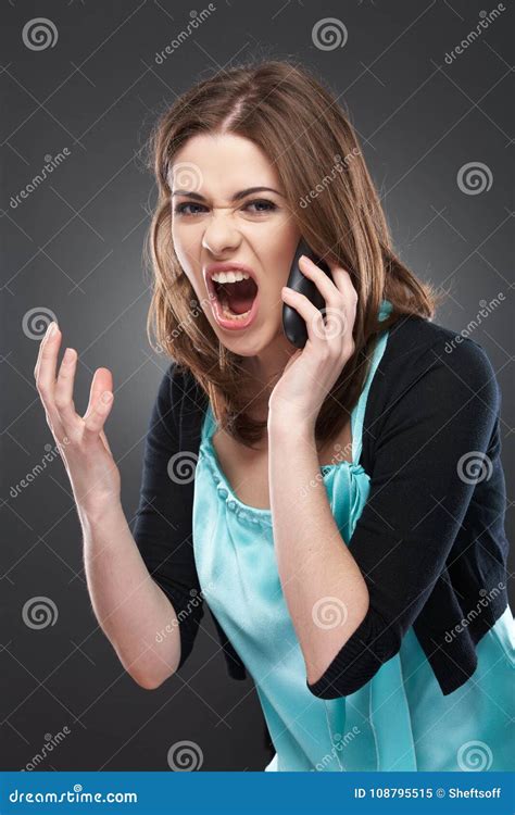 Anger Woman Portrait Stock Image Image Of Crazy Emotion 108795515