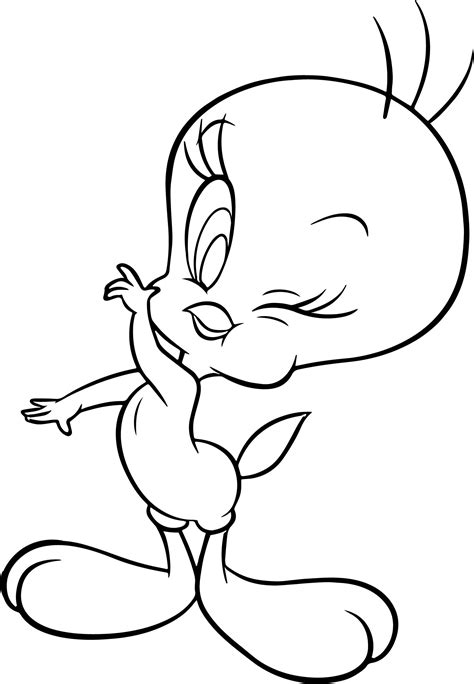 Cute Tweety Coloring Page Cartoon Coloring Pages Disney Drawings Images