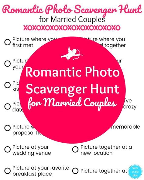 Romantic Photo Scavenger Hunt For Married Couples Photo Scavenger