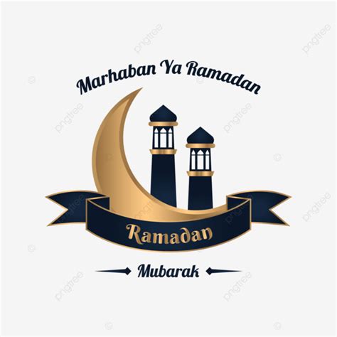 The Greeting Card Marhaban Ya Ramadhan 2023 With Mosque Vector