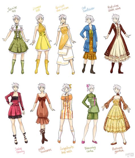 Various Female Clothes 2 By Meago On Deviantart