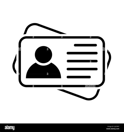 Id Icon In Flat Style Identity Information Card Symbol Isolated On