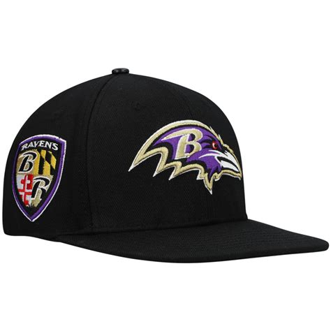 men s pro standard black baltimore ravens logo snapback hat