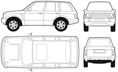 Range Rover Se 2005 Blueprint Download Free Blueprint For 3d Modeling