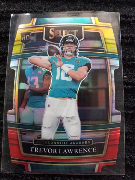 2021 Select Trevor Lawrence 43 Concourse Yellow And Red Die Cut Prizm Rookie Card Ebay