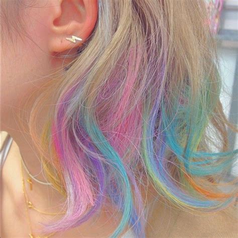 Hair chalk can be applied to dry or wet hair but can stain blonde hair. Color-fulHair | Hair styles, Dyed ends of hair, Hair chalk