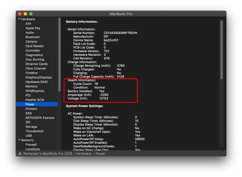 Click power in the window's side column. How to Check Battery Health on Macbook