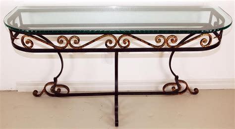 Vintage Wrought Iron Console Table