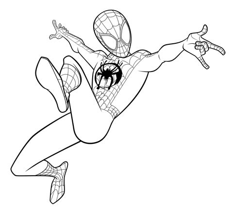 Miles Morales Spiderman Coloring Page | Spiderman coloring, Avengers