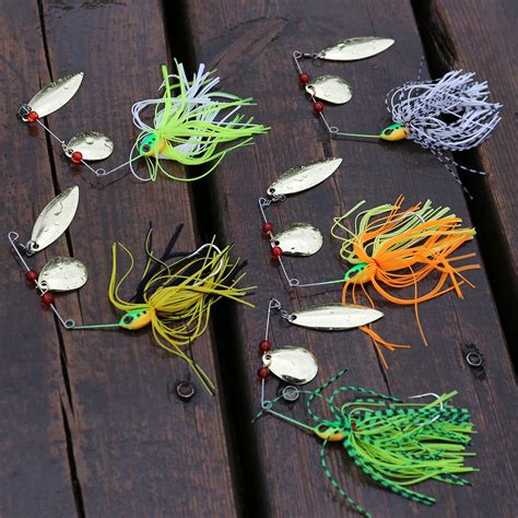 Fishing Spinner Baits Kit Buzzbait Spinnerbait Jigs Lure Bass Pike