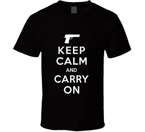Keep Calm And Carry On Pro Gun Pistol 9mm Firearm Sig Kcco T Shirt