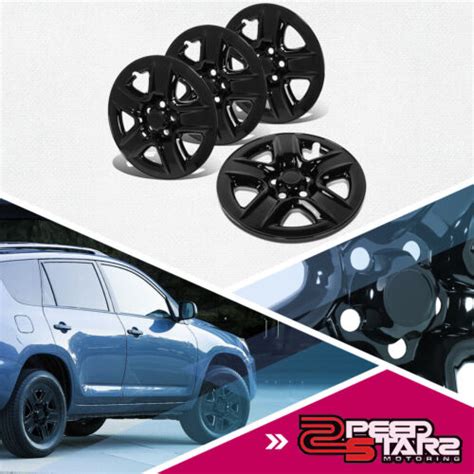 4pc 17 Glossy Black Wheel Skins Hubcap Rim Cover Replaces For 06 12