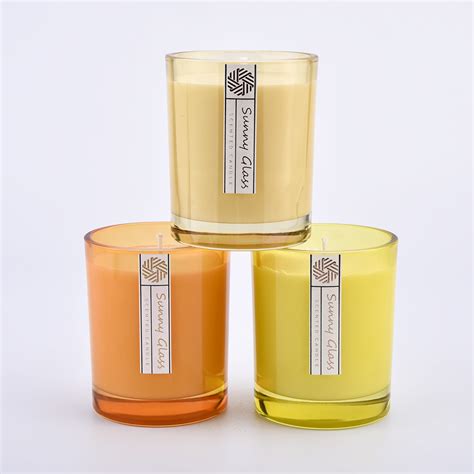 Colored Glass Candle Vessels In Popular Size 300ml