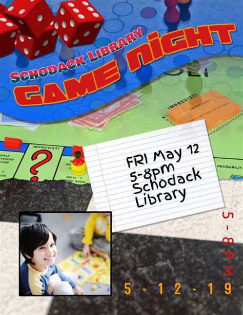 Board Game Night Flyer Template Postermywall