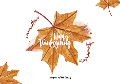 Thanksgiving Leaf Watercolor Illustration 125122 Vector Art At Vecteezy