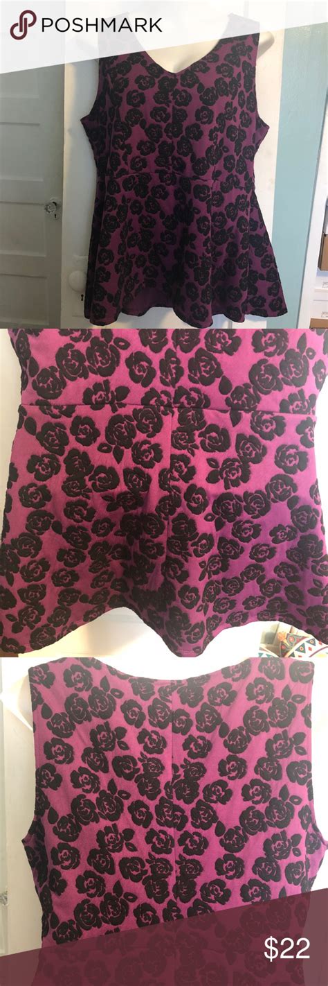 About 9% of these are women's tank tops, 0% are fitness & yoga wear. Purple Floral Torrid Sleeveless Peplum Top - 3X ...