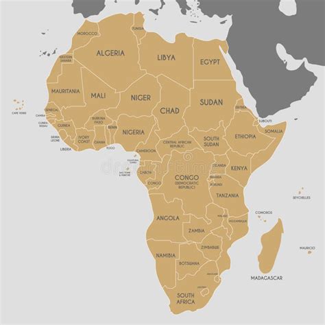 Political Map Of Africa Without Country Names
