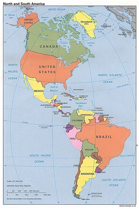 Mapa De America Del Norte Y Del Sur Ilustracion Vectorial Fotomural Images