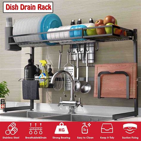 Free shipping on orders over $25 shipped by amazon. 65/85cm Bowl Dish Dry Rack Stainless Steel Over Sink ...