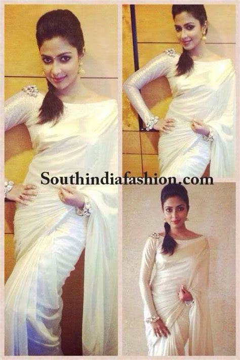 Amala Paul In Kerala Traditional Saree With Trendy Blouse South India