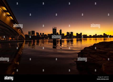 Perth Western Australia Sunrise Stock Photo Alamy