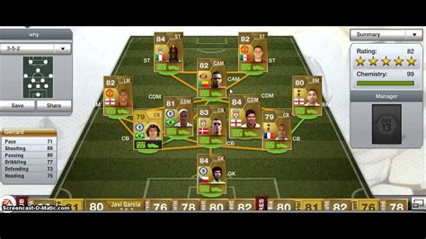 Fifa 13 Ultimate Team Squad Builder Improvements To The Prem Youtube