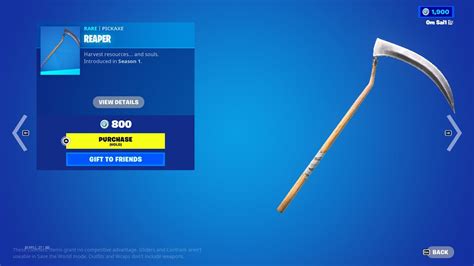 Harvest The Hype Fortnite Welcomes Back The Reaper Pickaxe In The Item