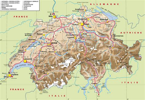 Tudo sobre o turismo na suíça. Mapas da Suiça, Suiça Mapas