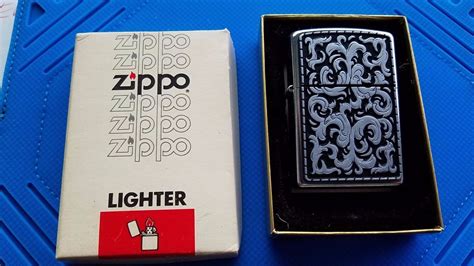 Marlboro Storming Antique Scroll Emblem Street Chrome Lighter Zippo Nib Antique Price
