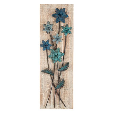 Improving a wall structure with patterns or wall art including turquoise wall art is certainly an alternate way to enhance a home atmosphere and modify it to the fullest extent. Blue & Turquoise Metal Flower Wall Decor | Metal tree wall ...