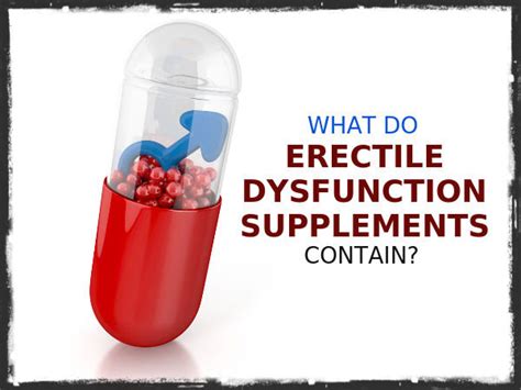 what natural erectile dysfunction supplements contain