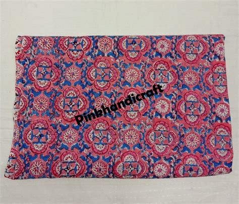 Indian Fabric Hand Block Printed 100 Cotton Fabric Jaipuri Etsy