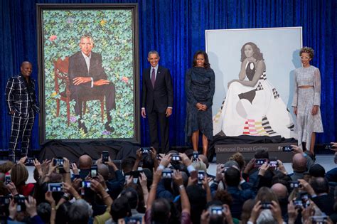 Barack Obama Michelle Obama Portraits Official Unveiled Time