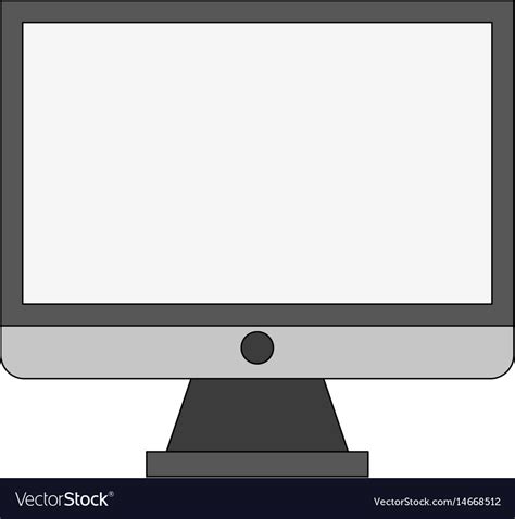 Color Image Cartoon Square Lcd Monitor Screen Vector Image