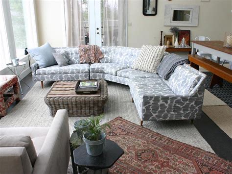 Eclectic Living Room With Large Sectional Sofa Hgtv
