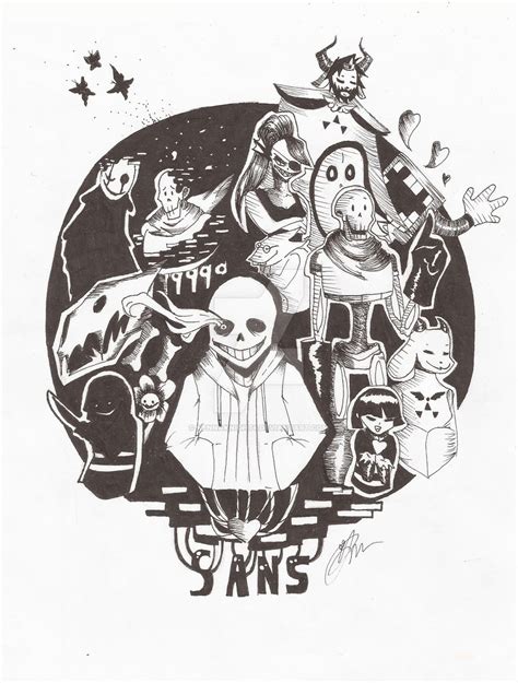 ✩ undertale and different au✩. Sans (ink drawing) by kennaknight6 on DeviantArt