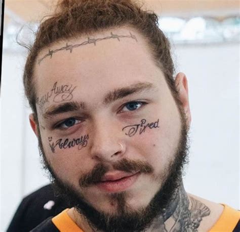 Post Malone Temporary Tattoos Complete Set Post Malone Face Etsy