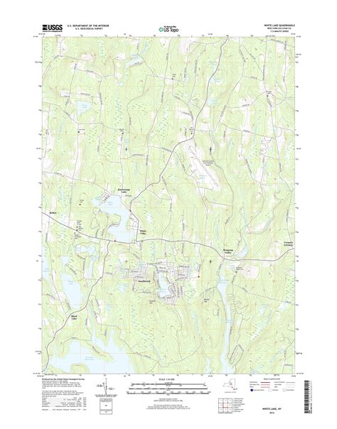 Mytopo White Lake New York Usgs Quad Topo Map