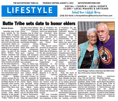 August 4, 2022 – “Butte Tribe Sets Date to Honor Elders”