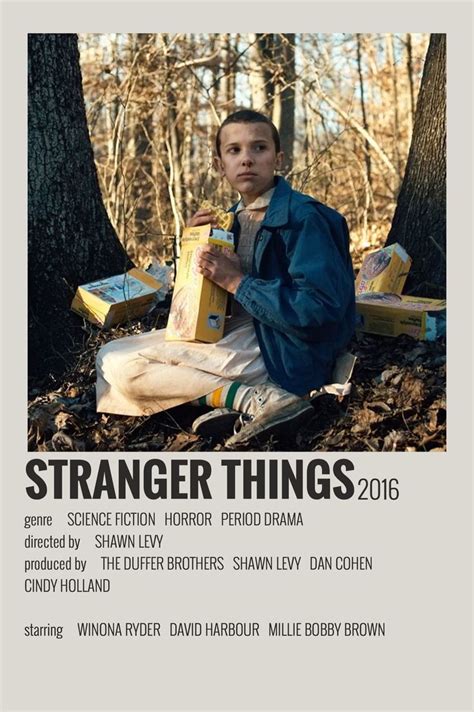 Alternative Minimalist Movieshow Polaroid Poster Stranger Things