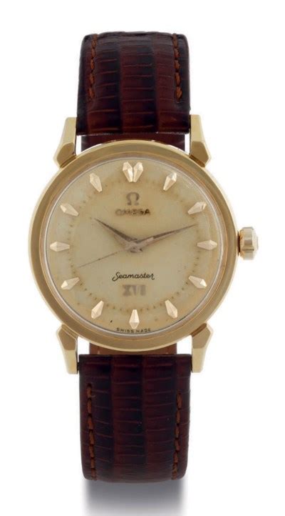 Omega An 18k Gold Automatic Wristwatch With Center Seconds Signed