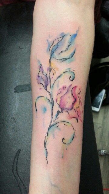 Watercolor Tattoo Abstract Watercolor Flower Tattoo By Kaitlin