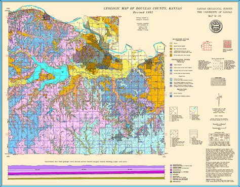 Kgs Geologic Map Douglas County Large Size