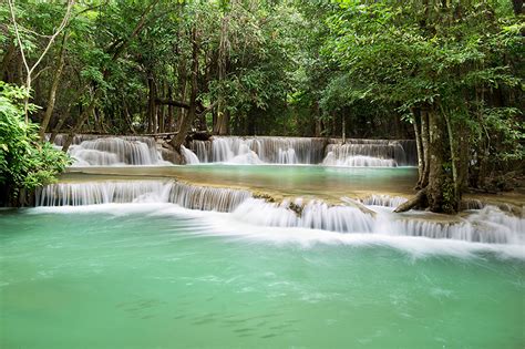 Desktop Wallpapers Thailand Nature Waterfalls Park Trees