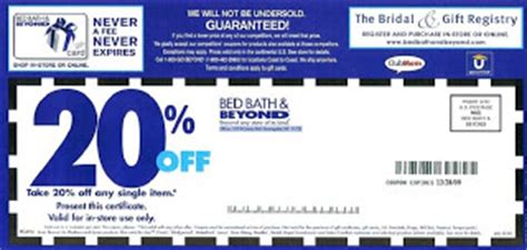 However, some bed bath & beyond deals don't have a definite end date, so it's possible the promo code will be active until bed bath & beyond runs out of inventory for the promotional item. Erin L'amoureux de Coop: Saving money