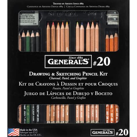Generals Drawing And Sketching Pencil Kit 20